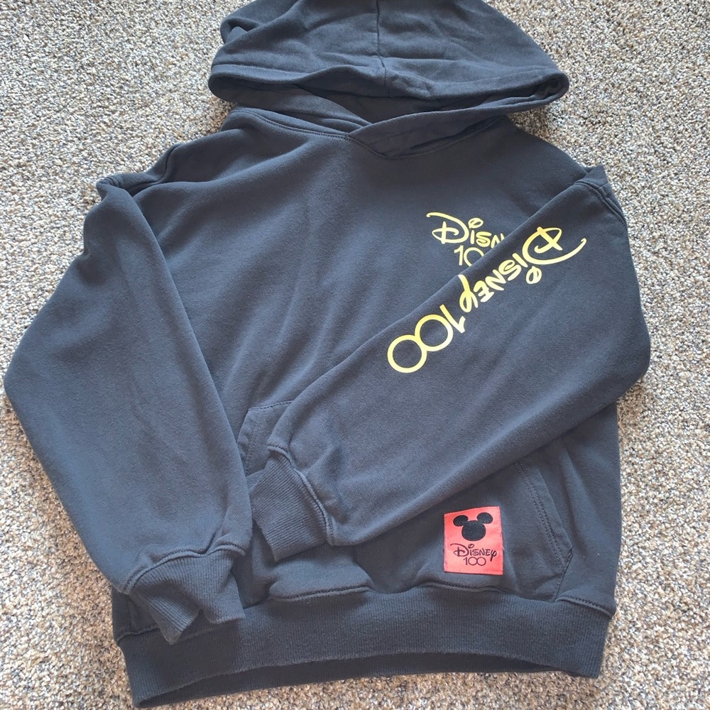 H&M Black Hoodie with Yellow Disney Logo